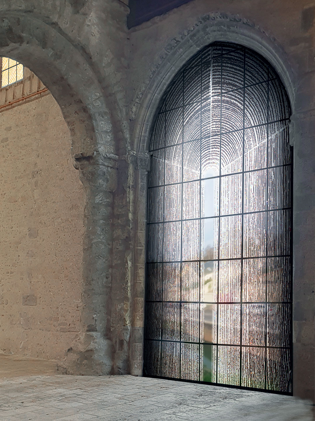 Projet de vitrail pour la baie de la façade est de la collégiale Saint-André