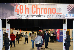 Entrée du Forum de l'emploi « 48h Chrono... osez, rencontrez, postulez » en 2024