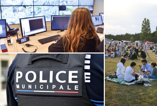 Visuels illustrant la sécurité renforcée de la police municipale.