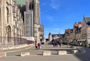 Le cloître Notre-Dame côté portail sud en 2022, avant travaux