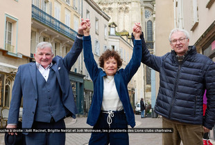 Portrait des présidents des 3 Lions Clubs de Chartres qui organisent une action contre le cancer au mois de mars.
