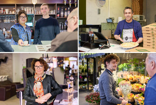 Portraits de quelques commerçants de la place Jeanne d'Arc et de la rue Patton.