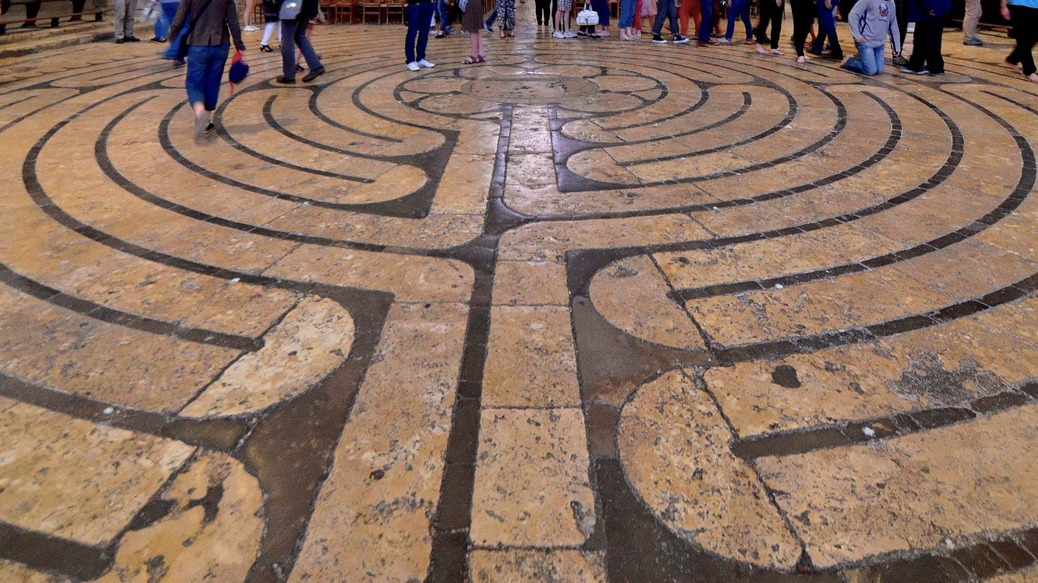 Visite du labyrinthe de la cathédrale de Chartres - 2017