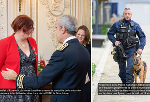 Des agents de la municipalité distingués et félicités par le Préfet d'Eure-et-Loir.