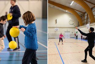 Enfants et adultes participant à des activités sportives de l'École des sports de la Ville de Chartres