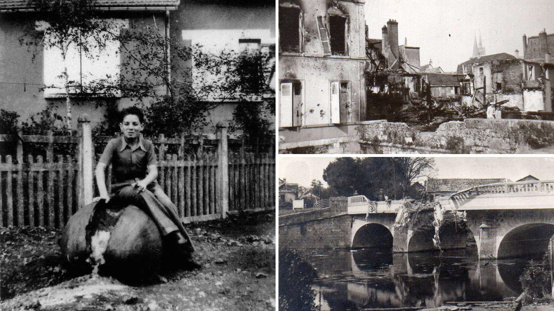 Photos de Chartres avant et après sa libération en 1944