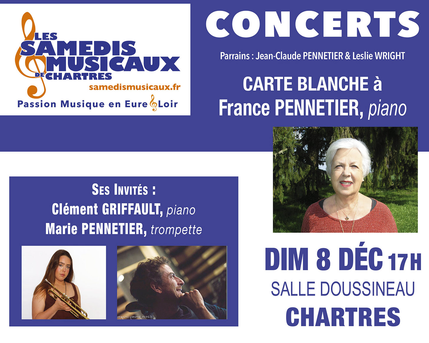 D’un âge à l’autre, carte blanche à France Pennetier - Concert des Samedis musicaux