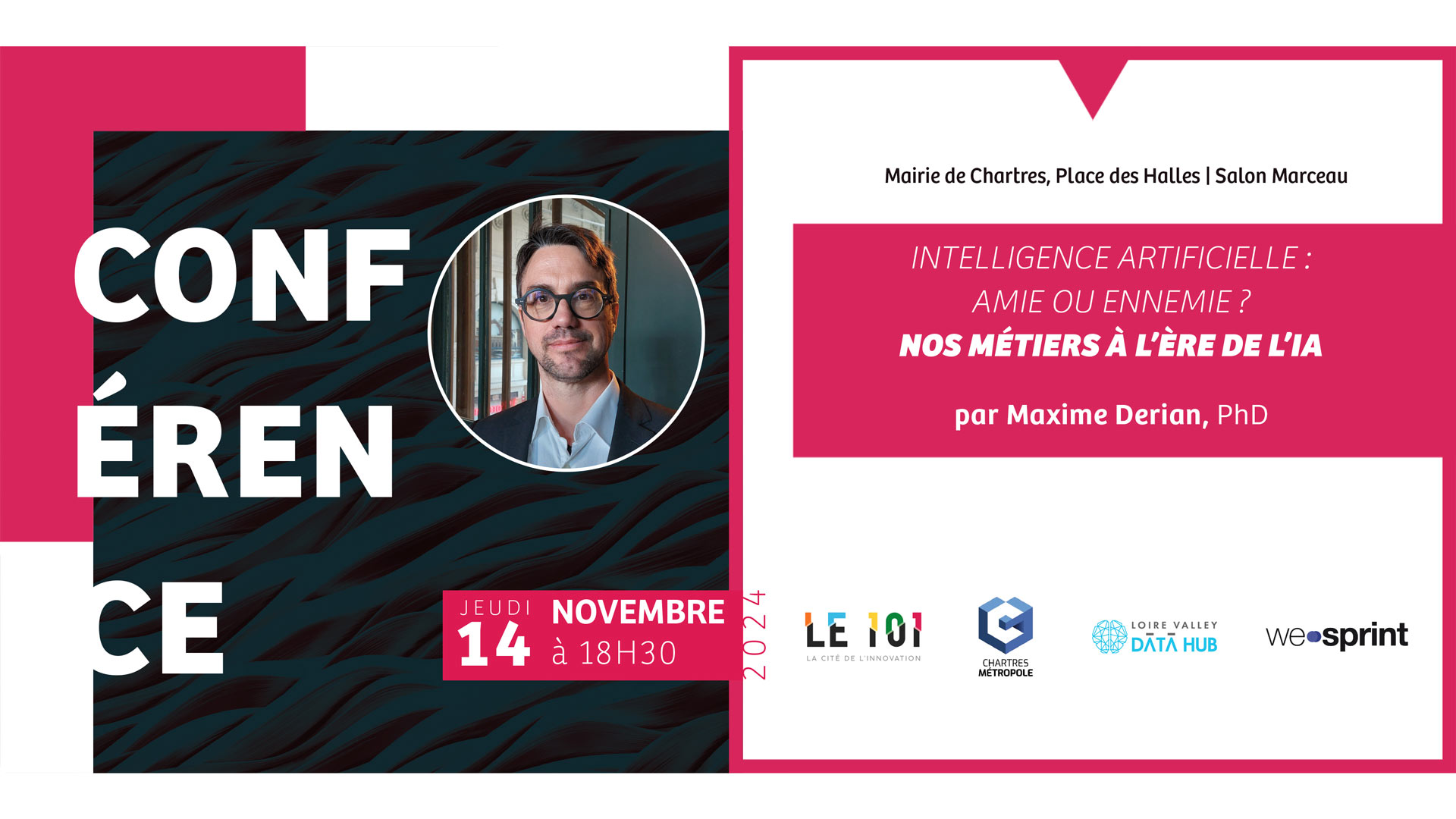 Conférence-débat « Intelligence artificielle : amie ou ennemie ? Nos métiers à l'ère de l'IA » avec Maxime Derian