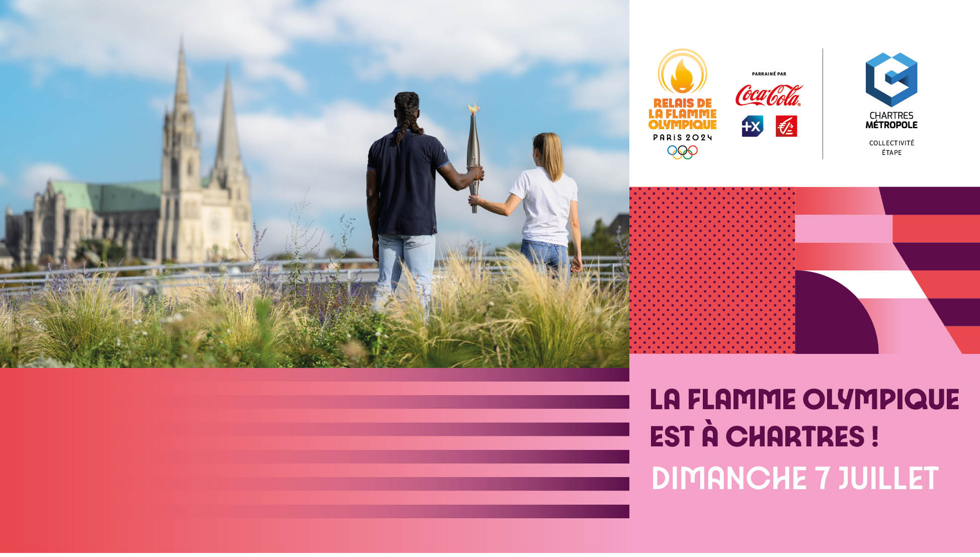 Relais de la Flamme Olympique à Chartres le 7 juillet 2024 !